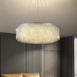 Moderne Krystalllysekrone Europeisk Luksuriøs Dekorativ Taklampe Med 12 Lys
