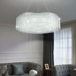 Moderne Krystalllysekrone Europeisk Luksuriøs Dekorativ Taklampe Med 12 Lys