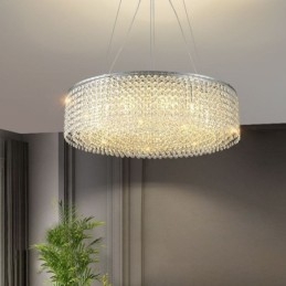 Moderne Krystalllysekrone Europeisk Luksuriøs Dekorativ Taklampe Med 12 Lys