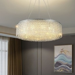 Moderne Krystalllysekrone Europeisk Luksuriøs Dekorativ Taklampe Med 12 Lys