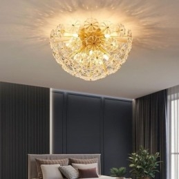 Halvsirkelformet Glass Innfelt Moderne Dekorativ Blomsterformet Taklampe
