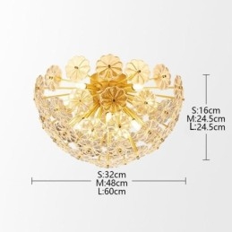 Halvsirkelformet Glass Innfelt Moderne Dekorativ Blomsterformet Taklampe
