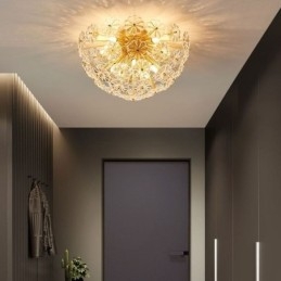 Halvsirkelformet Glass Innfelt Moderne Dekorativ Blomsterformet Taklampe