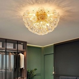 Halvsirkelformet Glass Innfelt Moderne Dekorativ Blomsterformet Taklampe