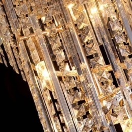 Elegant Krystalllysekrone Moderne Enkel Lang Anhengsduplekstrapp