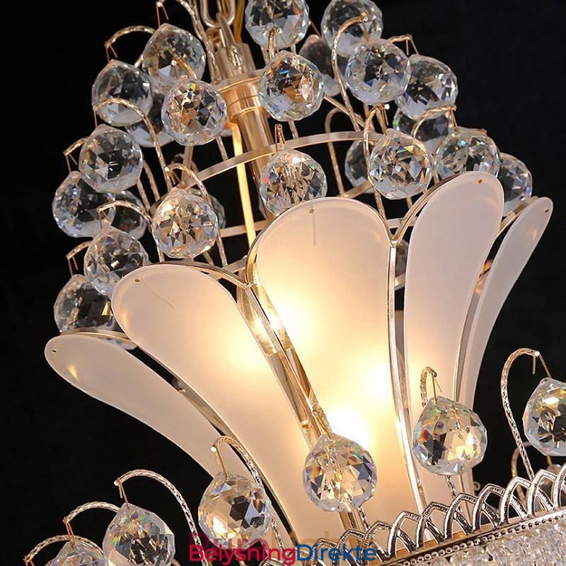 Elegant Krystalllysekrone Moderne Enkel Lang Anhengsduplekstrapp