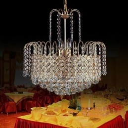 Luksuriøs Krystalllysekrone Moderne Elegant Anhengslampe
