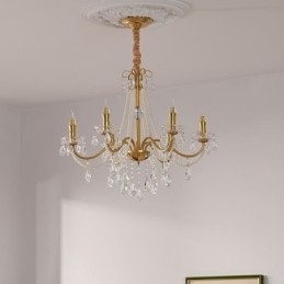 Amerikansk Krystall Pendellampe I Landlig Stil, Kreativ Taklampe I Jernkunst
