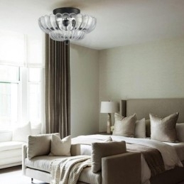 Moderne, Enkel, Innfelt Taklampe Med Lotus-Fot