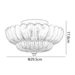 Moderne, Enkel, Innfelt Taklampe Med Lotus-Fot