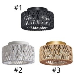 Amerikansk, Vevd Burtaklampe I Landlig Stil, Innfelt