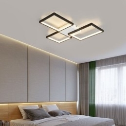 Minimalistisk 3-Kantet Taklampe For Innfelt Montering, Trinnløs Dimbar Med Fjernkontroll, 60W