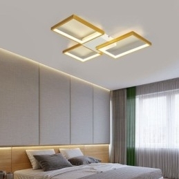 Minimalistisk 3-Kantet Taklampe For Innfelt Montering, Trinnløs Dimbar Med Fjernkontroll, 60W