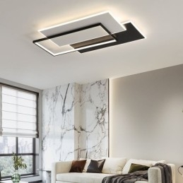 Minimalistisk Firkantet Akryl Taklampe I Innfelt Form