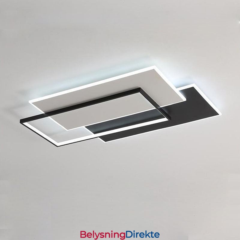 Minimalistisk Firkantet Akryl Taklampe I Innfelt Form