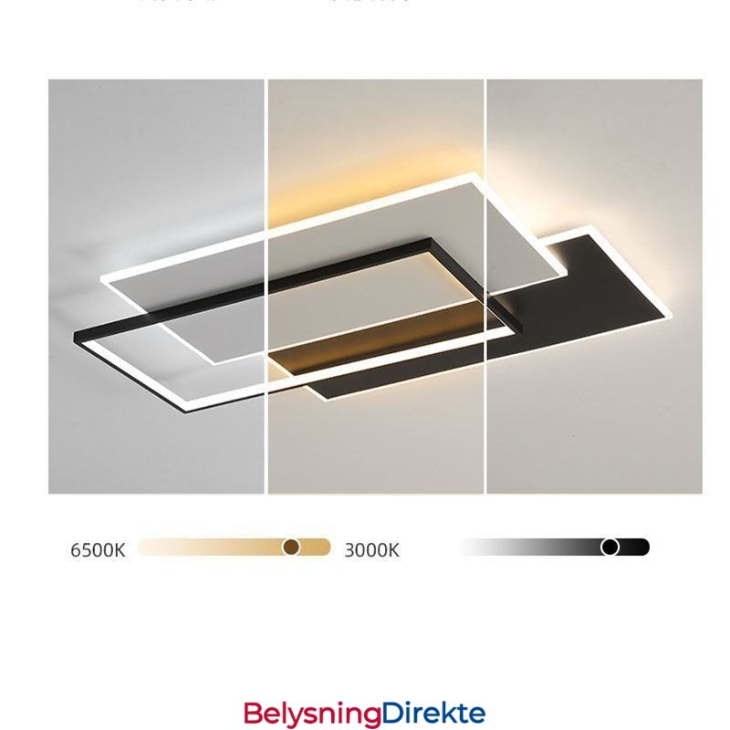 Minimalistisk Firkantet Akryl Taklampe I Innfelt Form