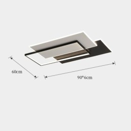 Minimalistisk Firkantet Akryl Taklampe I Innfelt Form
