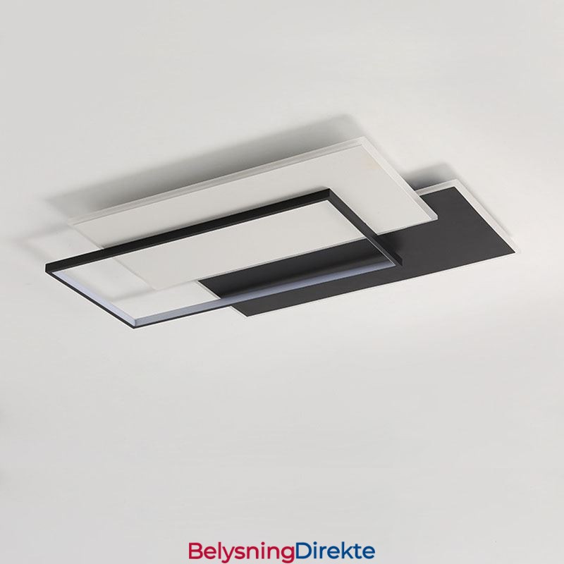 Minimalistisk Firkantet Akryl Taklampe I Innfelt Form