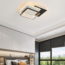 Minimalistisk Akryl Firkantet Taklampe I Innfelt Form, 40-50 Cm