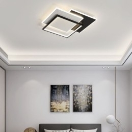 Minimalistisk Akryl Firkantet Taklampe I Innfelt Form, 40-50 Cm