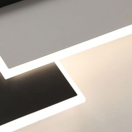 Minimalistisk Akryl Firkantet Taklampe I Innfelt Form, 40-50 Cm