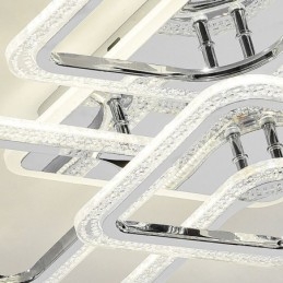Innfelt Krom Akryl Firkantet Taklampe Med 5 Lys
