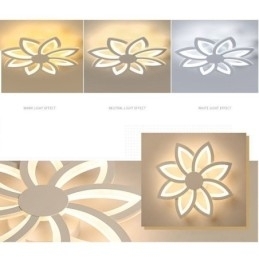 Innfelt Montering, Iøynefallende Akrylblomsttaklampe 55 Cm