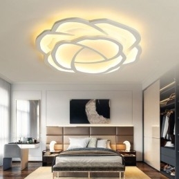 Innfelt Moderne, Enkel Rosenrød Akryl Taklampe 52 Cm