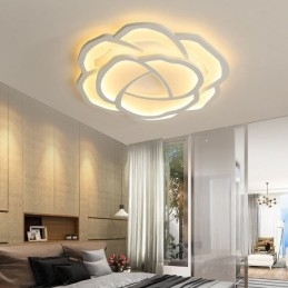 Innfelt Moderne, Enkel Rosenrød Akryl Taklampe 52 Cm