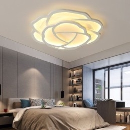 Innfelt Moderne, Enkel Rosenrød Akryl Taklampe 52 Cm