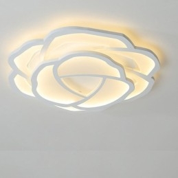 Innfelt Moderne, Enkel Rosenrød Akryl Taklampe 52 Cm