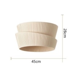 Wabi Sabi Innfelt Taklampe I Fransk Kremfarget Stil Med Dobbelt Stoffskjerm