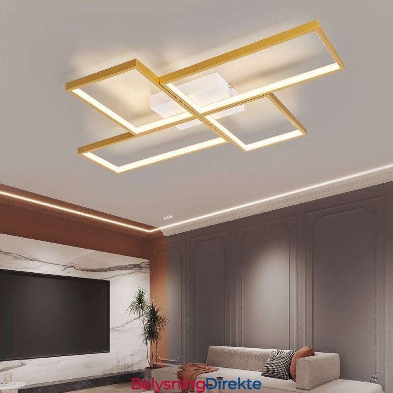 Innfelt Mosaikk Geometrisk Firkantet Taklampe