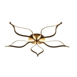 Minimalistisk Taklampe Med Fem Blader Og Blomstermotiv I Innfelt Form