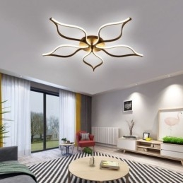 Minimalistisk Taklampe Med Fem Blader Og Blomstermotiv I Innfelt Form