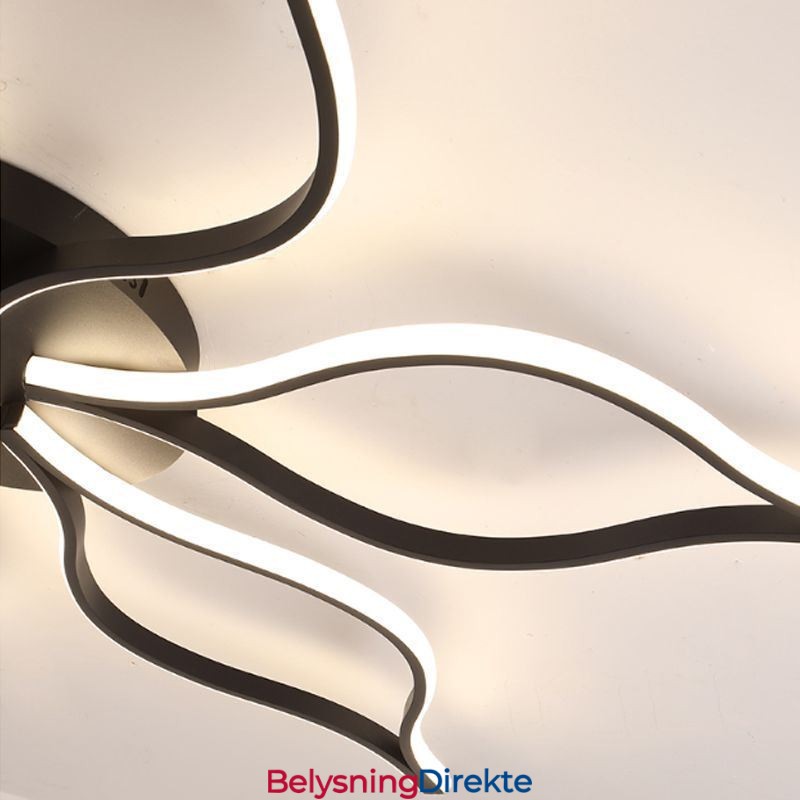Minimalistisk Taklampe Med Fem Blader Og Blomstermotiv I Innfelt Form