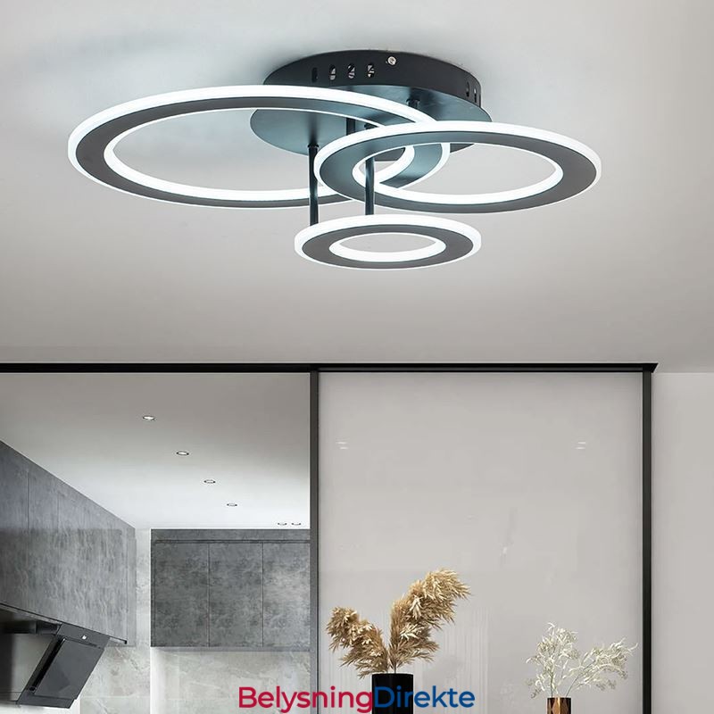 Innfelt Trippel Rund Akryl Taklampe
