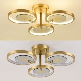 Innfelt Taklampe I Akrylkobber Med Kunsttrykk