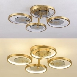 Innfelt Taklampe I Akrylkobber Med Kunsttrykk
