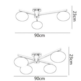 Nordisk Glass Innfelt Kreativ Smijerns Taklampe