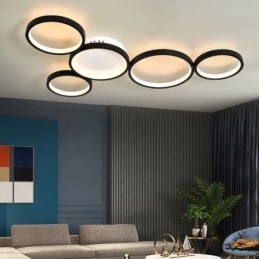 Moderne Kunstig Taklampe I Aluminium, Innfelt