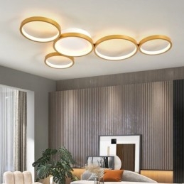 Moderne Kunstig Taklampe I Aluminium, Innfelt