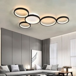 Moderne Kunstig Taklampe I Aluminium, Innfelt