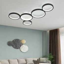 Moderne Kunstig Taklampe I Aluminium, Innfelt