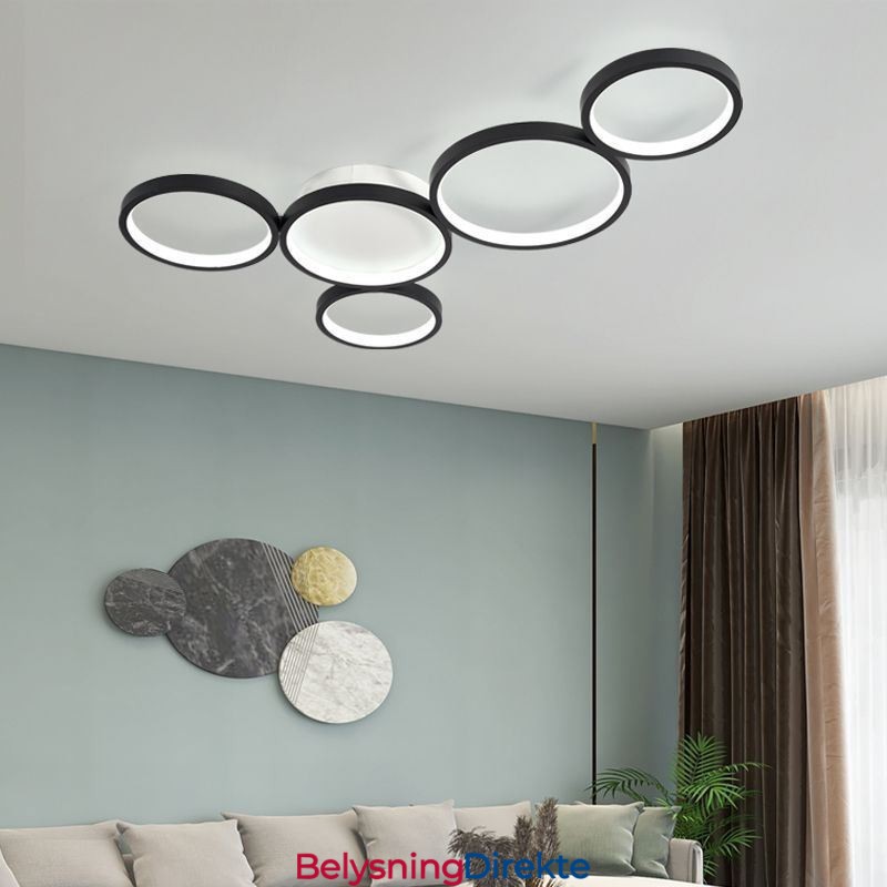 Moderne Kunstig Taklampe I Aluminium, Innfelt