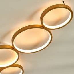 Moderne Kunstig Taklampe I Aluminium, Innfelt