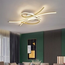 Minimalistisk Innfelt Taklampe I Aluminium Med Kunstig Sommerfugl