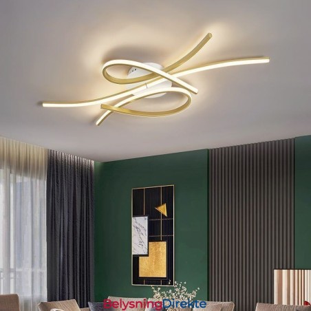 Minimalistisk Innfelt Taklampe I Aluminium Med Kunstig Sommerfugl