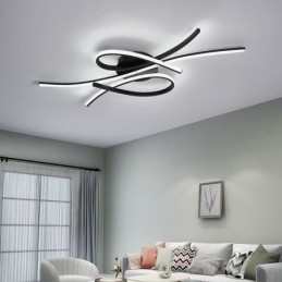 Minimalistisk Innfelt Taklampe I Aluminium Med Kunstig Sommerfugl
