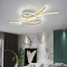 Minimalistisk Innfelt Taklampe I Aluminium Med Kunstig Sommerfugl